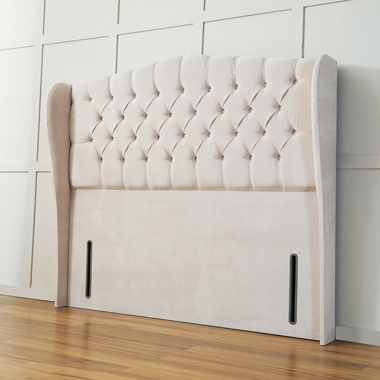 Luxury Chelsea Winged Upholstered Headboard