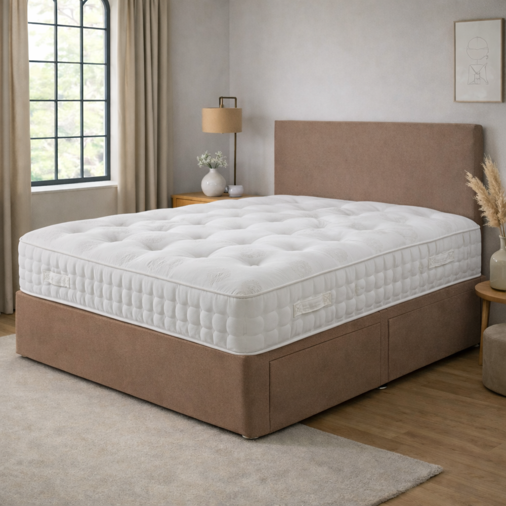 Mayfair 1000 Pocket Hand Stitched Natural Filling - Premium Base