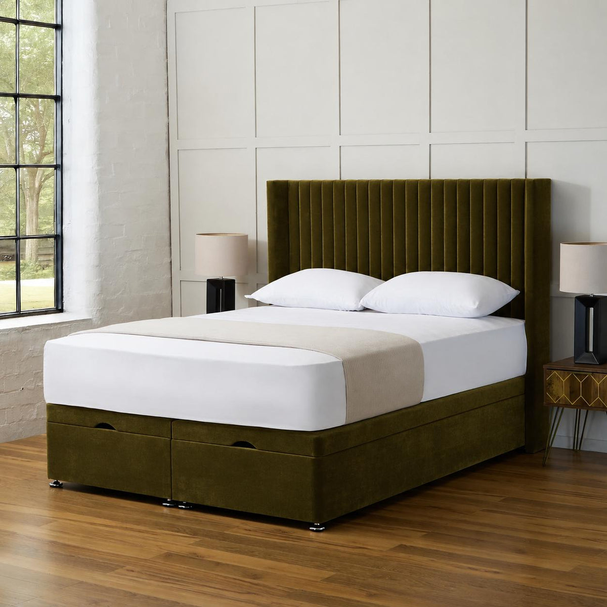 Oliver Winged Ottoman Divan Bed Set