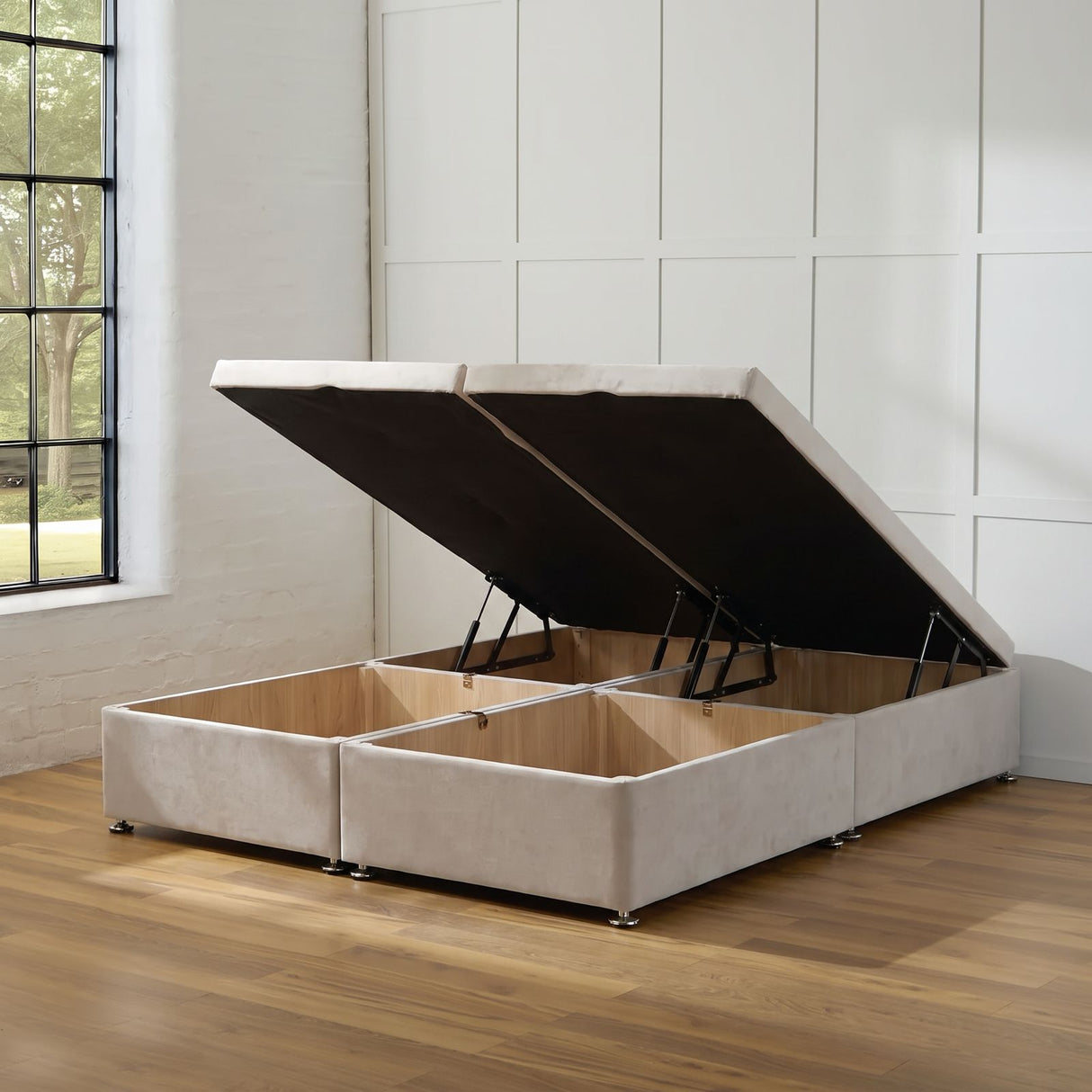 Quarter Split End Lift Storage Ottoman Divan Base