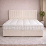 Bromley 1000 Pocket Hand Stitched Cool Blue - 6'6 Length Zip And Link Divan Bed Sets