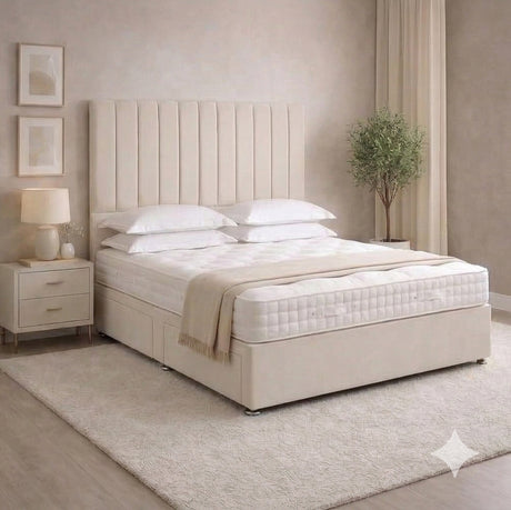 Bromley 2000 Pocket Hand Stitched Cool Blue - 6'3 Length Zip And Link Divan Bed Sets