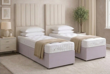 Dorchester 1000 Pocket Hand Stitched Memory Foam - 6'3 Length Zip And Link Divan Bed Sets