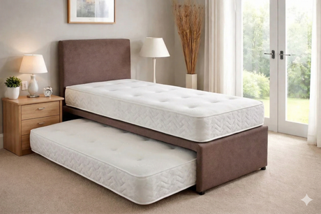 Dual Season Memory Sprung Divan Guest Bed with 2 x Mattresses
