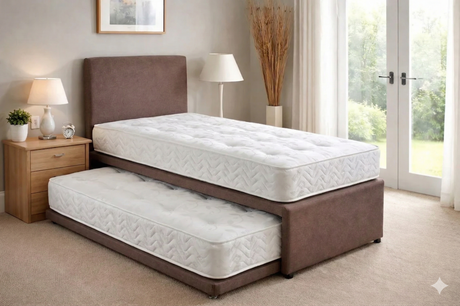Hampton Orthopaedic Firm Sprung Divan Guest Bed with 2 x Mattresses