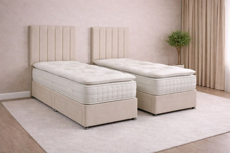 Hertford 6'3 Length Zip and Link Coil Sprung Pillow Top Divan Bed Set