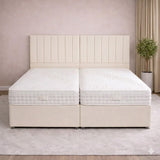 Sussex 1000 Pillowbox Pocket Hand Stitched Cool Blue - 6'3 Length Zip And Link Divan Bed Sets