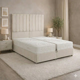 Sussex 1000 Pillowbox Pocket Hand Stitched Cool Blue - 6'3 Length Zip And Link Divan Bed Sets